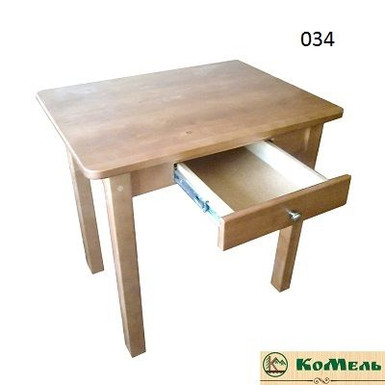 Стол деревянный кухонный с ящиком, изображение 1